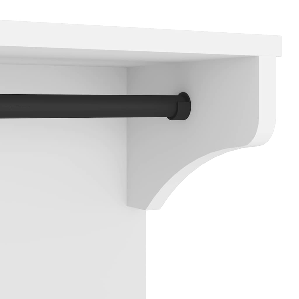 vidaXL Porte-manteau mural SANDNES blanc 87x30x42 cm bois massif pin