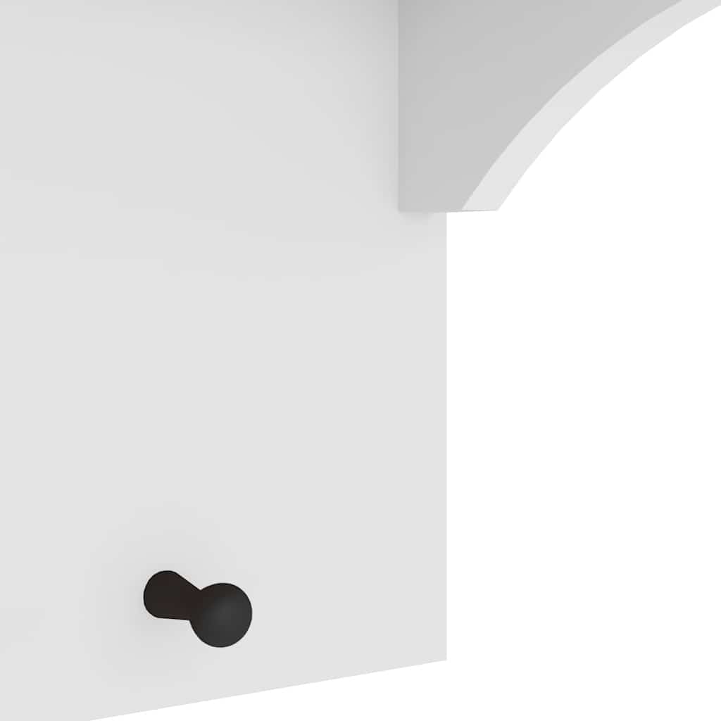 vidaXL Porte-manteau mural SANDNES blanc 87x30x42 cm bois massif pin