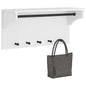 vidaXL Porte-manteau mural SANDNES blanc 87x30x42 cm bois massif pin