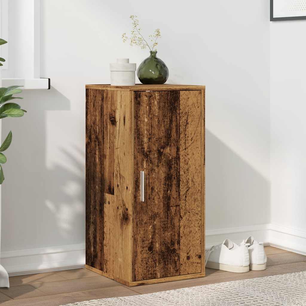 vidaXL Armoire à chaussures vieux bois 32x35x70 cm bois d'ingénierie