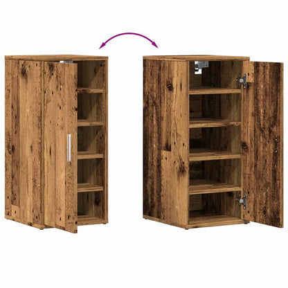 vidaXL Armoires à chaussures 2 pcs vieux bois bois d'ingénierie