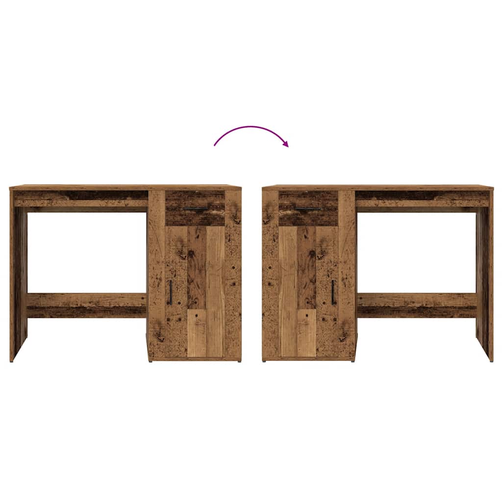 vidaXL Bureau vieux bois 100x49x75 cm bois d'ingénierie