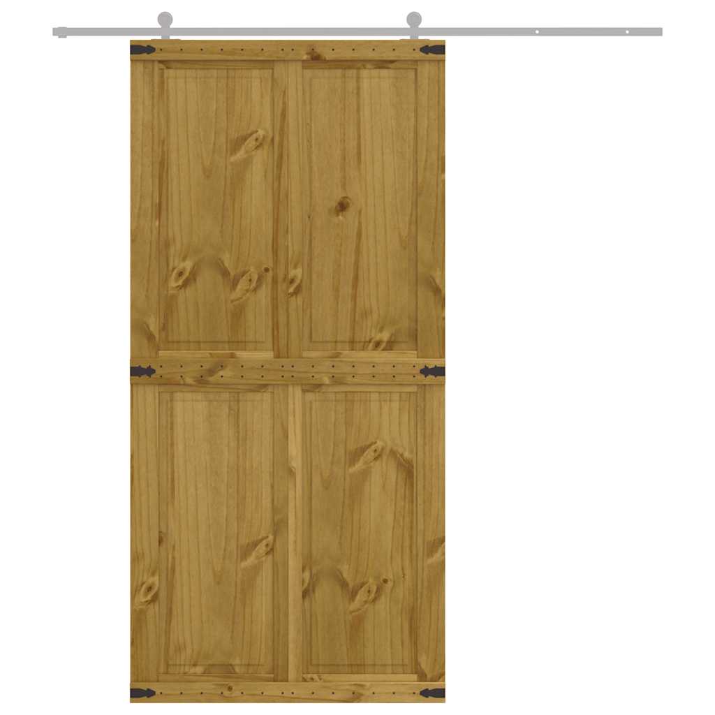 vidaXL Porte de grange CORONA 90x210 cm bois massif de pin