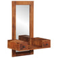 vidaXL Miroir mural avec tiroirs 60x33x90 cm bois massif d'acacia