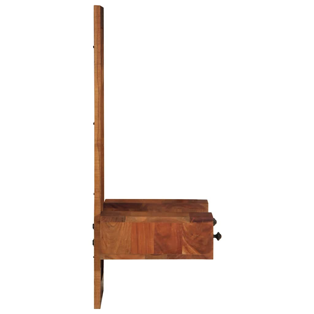 vidaXL Miroir mural avec tiroirs 60x33x90 cm bois massif d'acacia