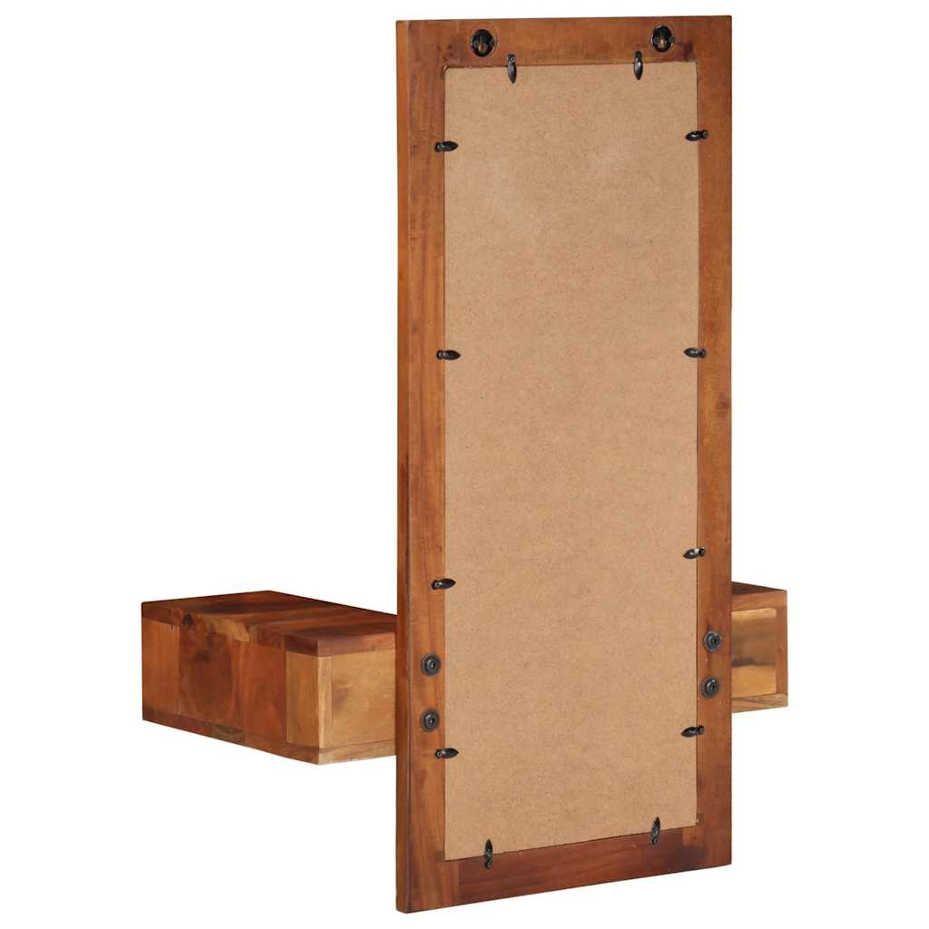 vidaXL Miroir mural avec tiroirs 60x33x90 cm bois massif d'acacia