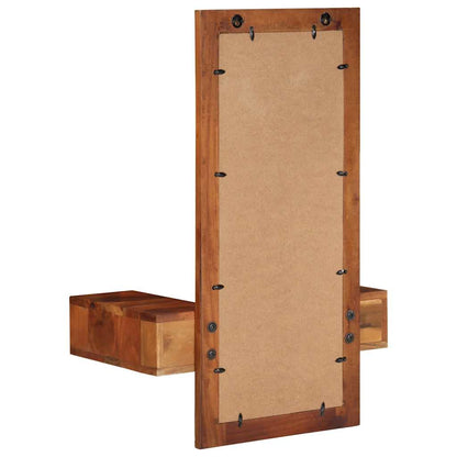 vidaXL Miroir mural avec tiroirs 60x33x90 cm bois massif d'acacia