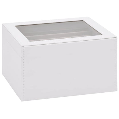 VidaXL Boîte à bijoux 3 couches blanc 23x20,5x14 cm
