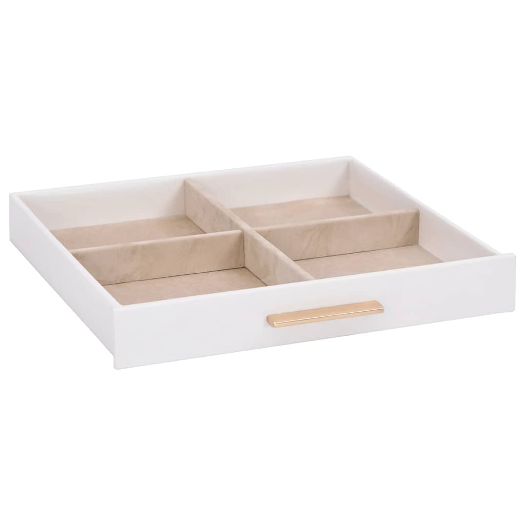 VidaXL Boîte à bijoux 3 couches blanc 23x20,5x14 cm