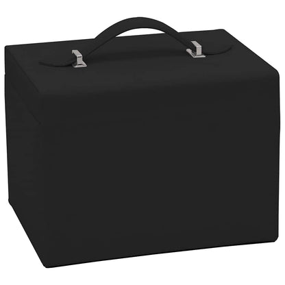 vidaXL Boîte à bijoux 4 niveaux miroir verrouillable noir