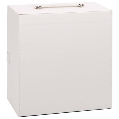 VidaXL Boîte à bijoux 5 niveaux avec miroir verrouillable blanc