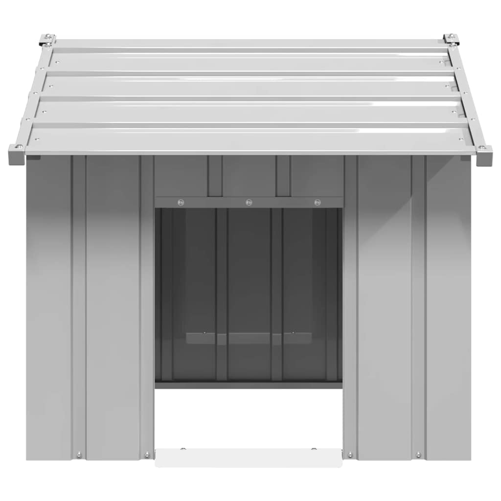 vidaXL Niche pour chien avec toit noir 85x107x81 cm acier galvanisé