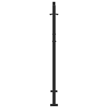vidaXL Portail de jardin noir 105x130 cm acier conception de lumière