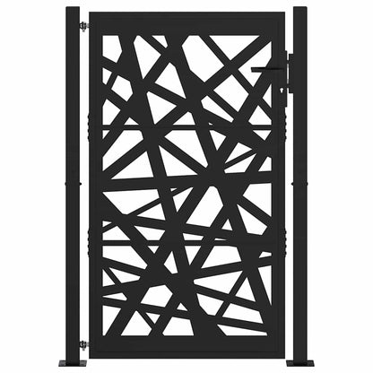 vidaXL Portail de jardin noir 105x155 cm acier conception de lumière