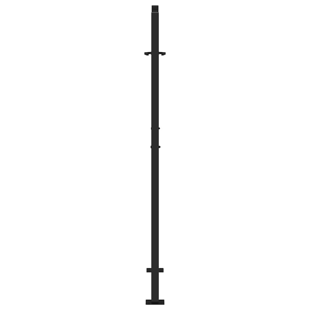 vidaXL Portail de jardin noir 105x155 cm acier conception de lumière