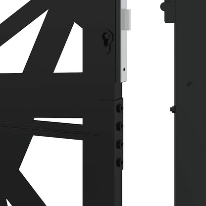 vidaXL Portail de jardin noir 105x205 cm acier conception de lumière