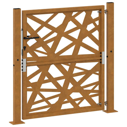 vidaXL Porte de jardin acier résistant aux intempéries design lumière