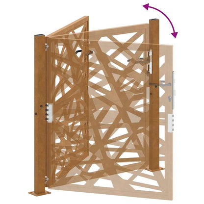 vidaXL Porte de jardin acier résistant aux intempéries design lumière