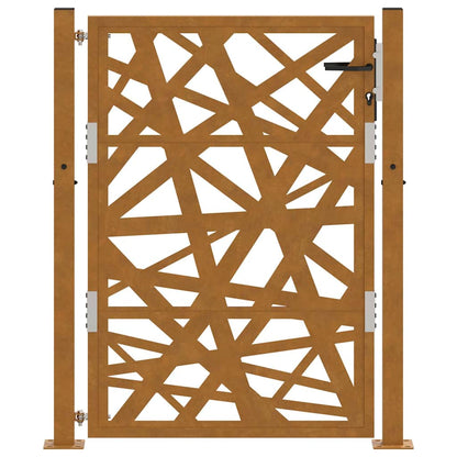 vidaXL Porte de jardin acier résistant aux intempéries design lumière