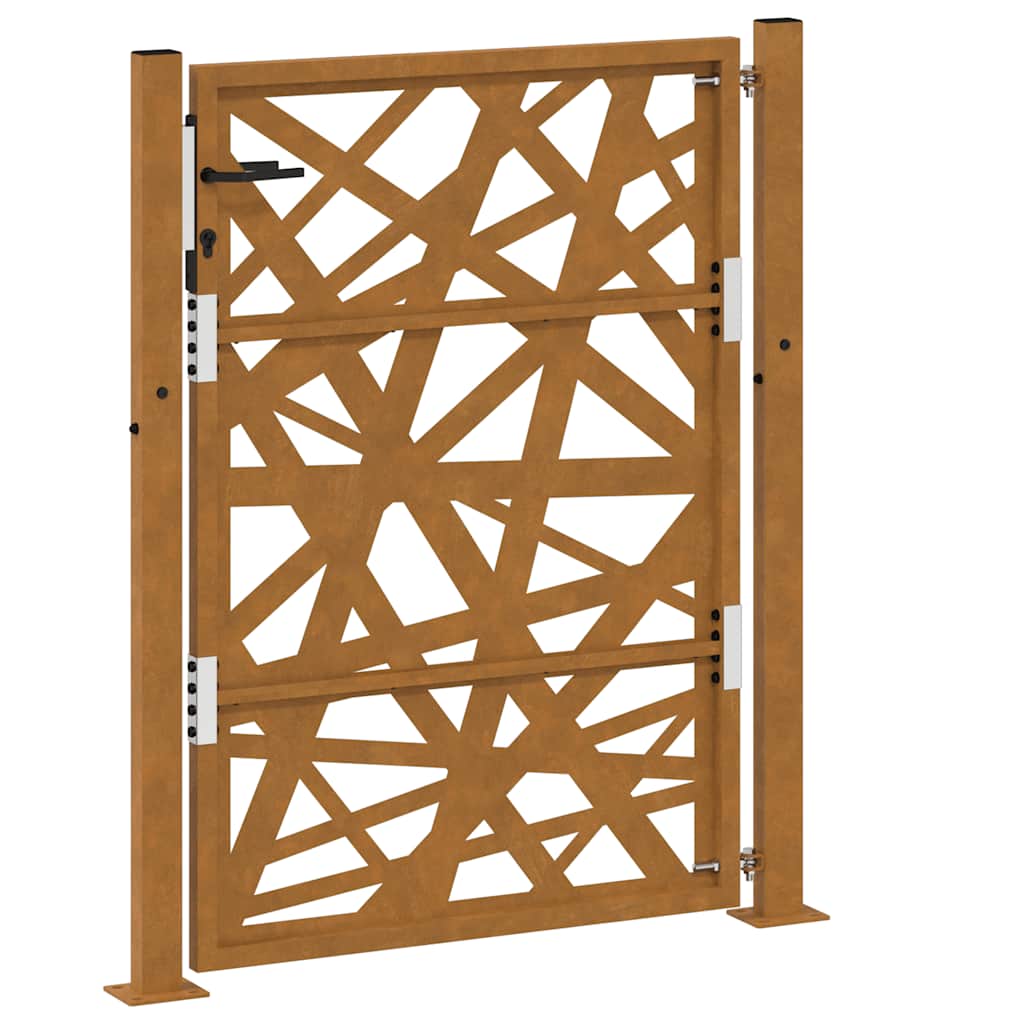 vidaXL Porte de jardin acier résistant aux intempéries design lumière