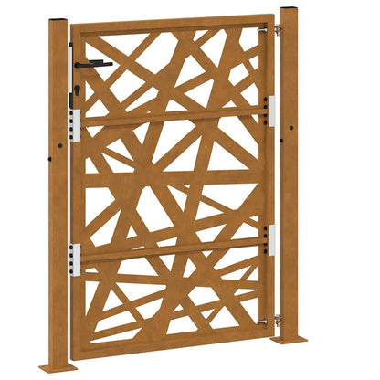 vidaXL Porte de jardin acier résistant aux intempéries design lumière