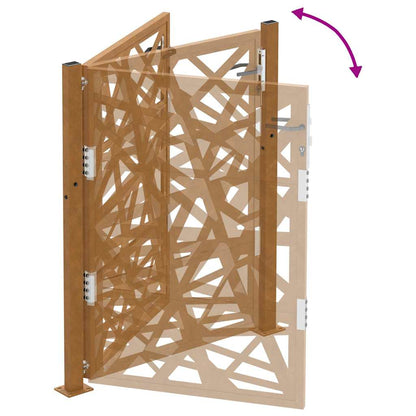 vidaXL Porte de jardin acier résistant aux intempéries design lumière