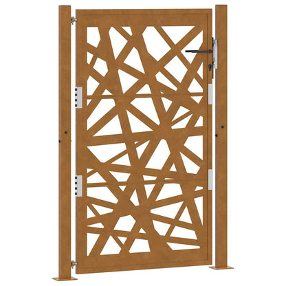 vidaXL Porte de jardin acier résistant aux intempéries design lumière