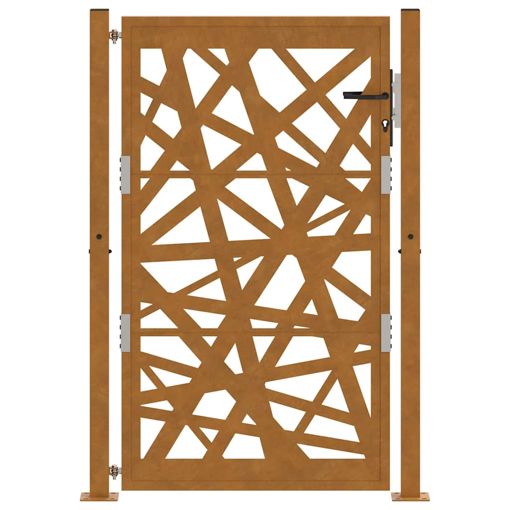 vidaXL Porte de jardin acier résistant aux intempéries design lumière