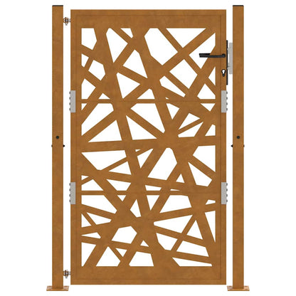 vidaXL Porte de jardin acier résistant aux intempéries design lumière