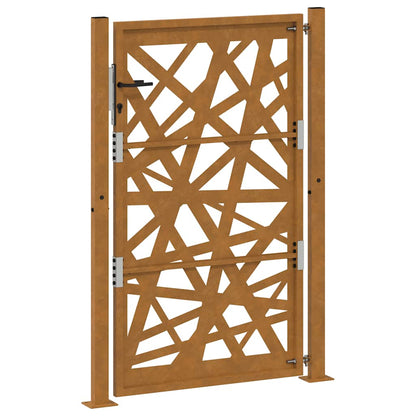 vidaXL Porte de jardin acier résistant aux intempéries design lumière