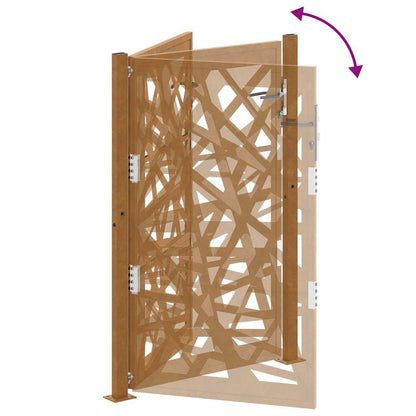 vidaXL Porte de jardin acier résistant aux intempéries design lumière