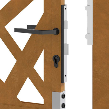 vidaXL Porte de jardin acier résistant aux intempéries design lumière