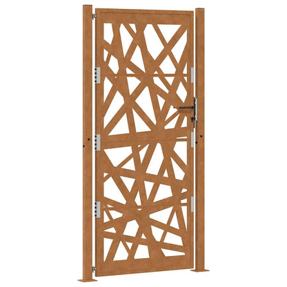 vidaXL Porte de jardin acier résistant aux intempéries design lumière