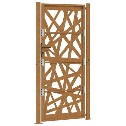 vidaXL Porte de jardin acier résistant aux intempéries design lumière