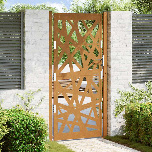 vidaXL Porte de jardin acier résistant aux intempéries design lumière