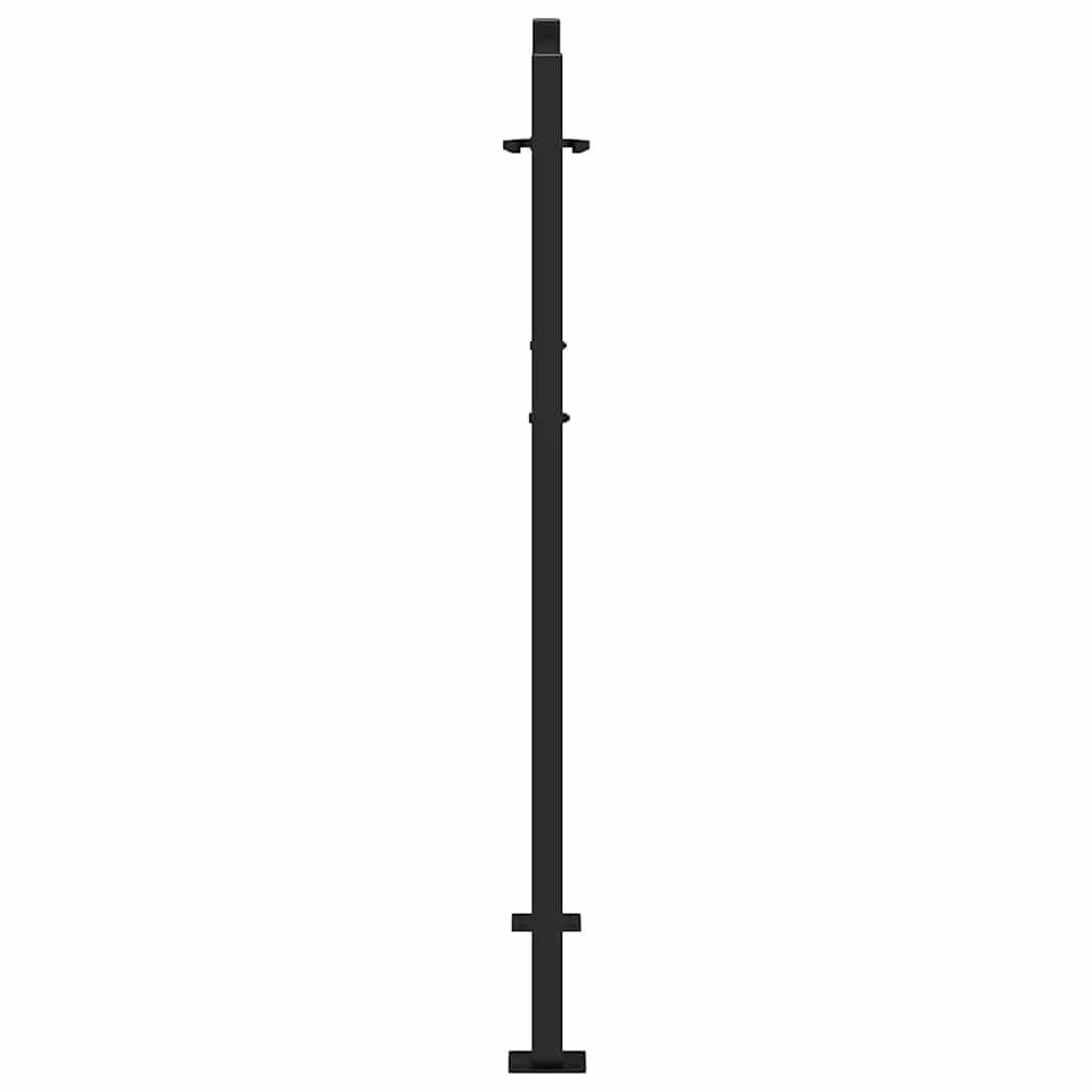 vidaXL Portail de jardin noir 105x130 cm acier conception de feuilles