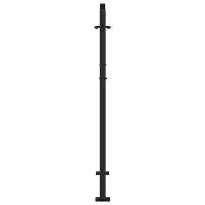 vidaXL Portail de jardin noir 105x130 cm acier conception de feuilles