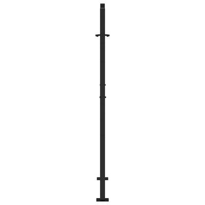 vidaXL Portail de jardin noir 105x155 cm acier conception de feuilles