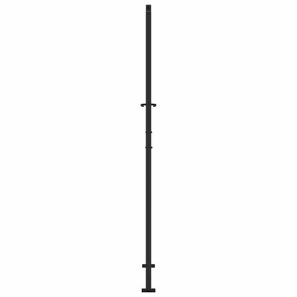 vidaXL Portail de jardin noir 105x205 cm acier conception de feuilles