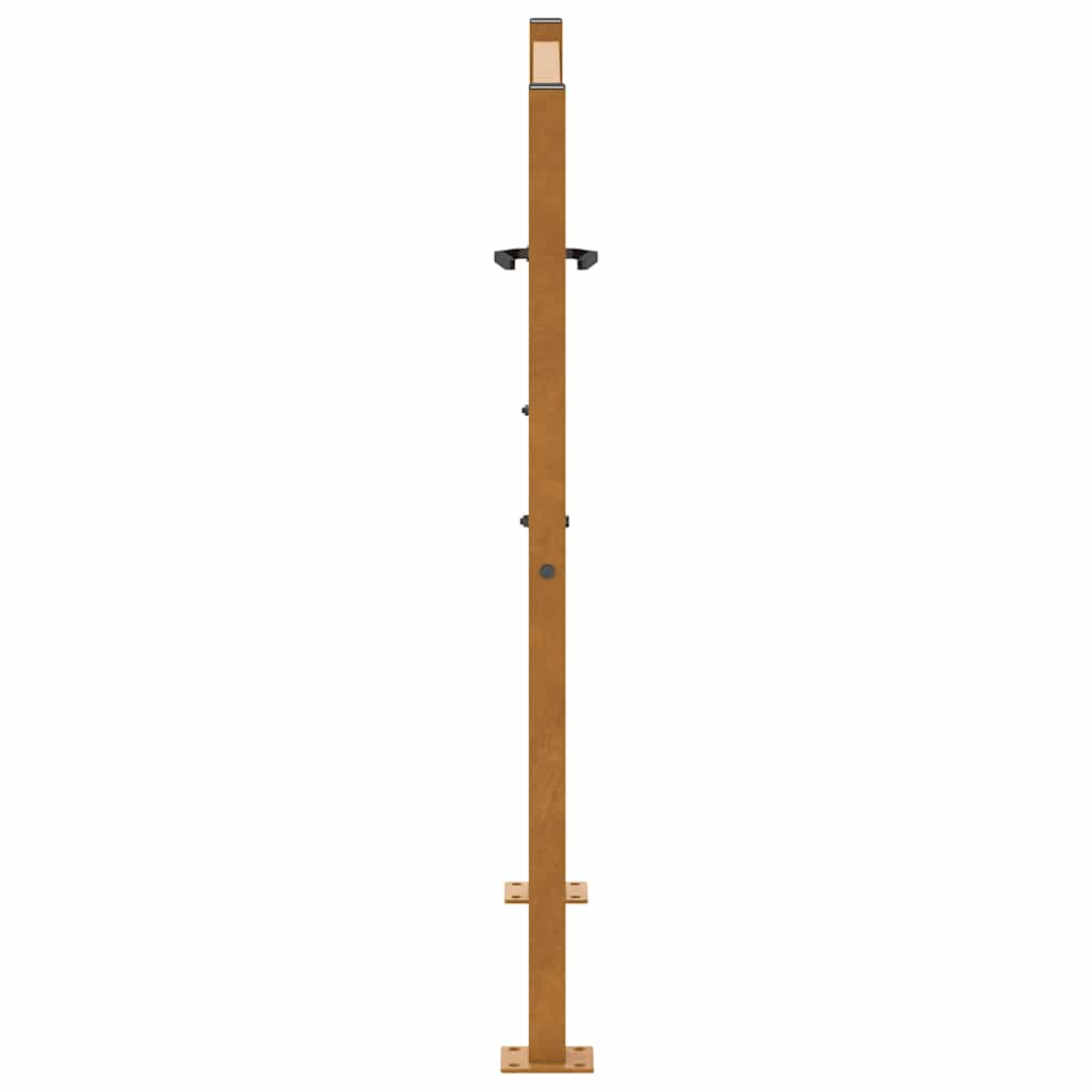 vidaXL Porte de jardin acier résistant aux intempéries design feuilles