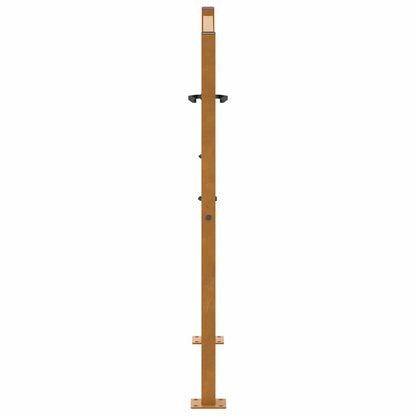 vidaXL Porte de jardin acier résistant aux intempéries design feuilles