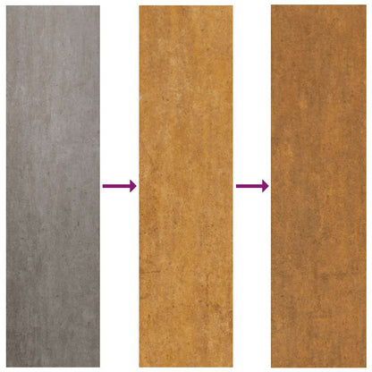 vidaXL Porte de jardin acier résistant aux intempéries design feuilles