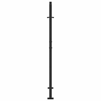 vidaXL Portail de jardin noir 105x155 cm acier conception de vagues