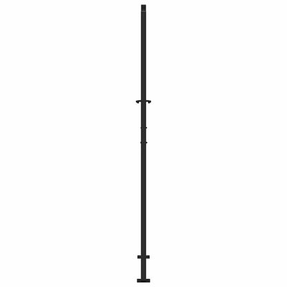 vidaXL Portail de jardin noir 105x205 cm acier conception de vagues