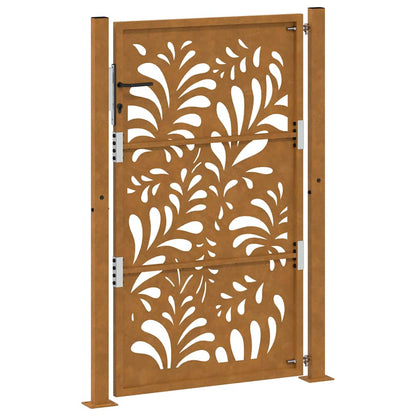 vidaXL Porte de jardin acier résistant aux intempéries design vagues