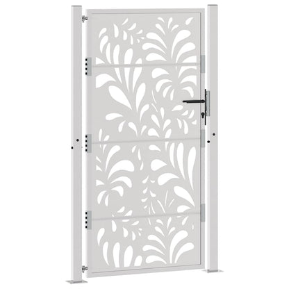 vidaXL Porte de jardin acier résistant aux intempéries design vagues