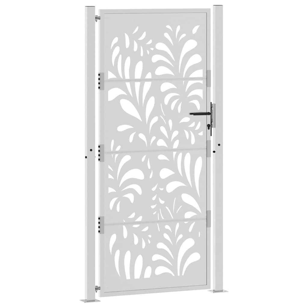 vidaXL Porte de jardin acier résistant aux intempéries design vagues