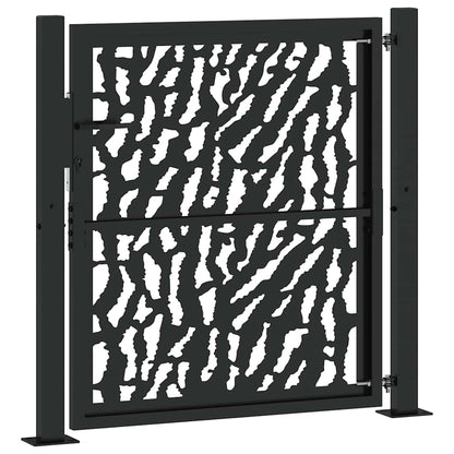 vidaXL Portail de jardin noir 105x105 cm acier conception de tracés