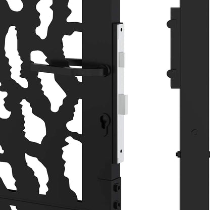 vidaXL Portail de jardin noir 105x105 cm acier conception de tracés