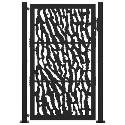 vidaXL Portail de jardin noir 105x155 cm acier conception de tracés